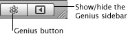 Playing a Genius playlist or Genius Mix iTunes geniusbutton Playing a Genius playlist or Genius Mix