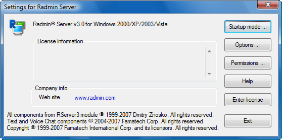 Radmin srvcfg Using Windows Security