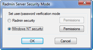 Radmin srvcfg secmode Using Radmin Security