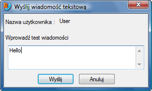 Radmin vc sendtxtmsg Wiadomości tekstowe