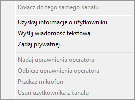 Radmin vcusermenu Status użytkowników