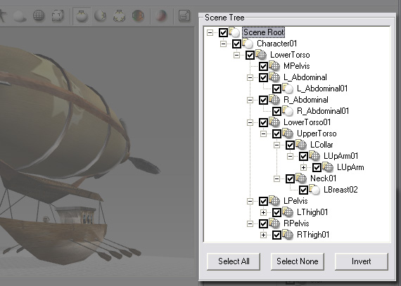 3dXchange ui tree view User Interface   Scene Tree