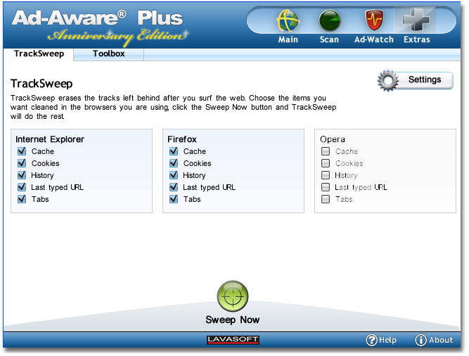 Ad Aware 19tracksweep TrackSweep