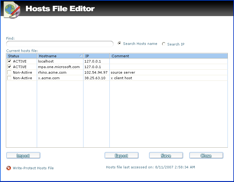 Ad Aware 22hostfile editor Host File Editor