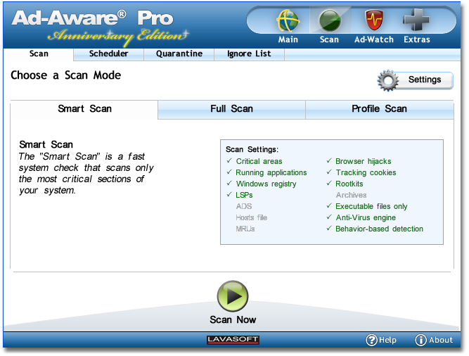 Ad Aware 6choosescan Choose A Scan Mode