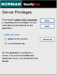 logitech alert commander smtp stop working