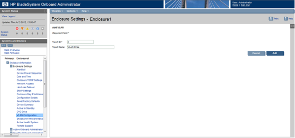 HP BladeSystem 153177 Adding, editing, and removing VLANs