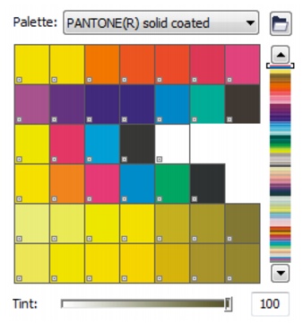 CorelDRAW loc color pantone solid coated Choosing colors