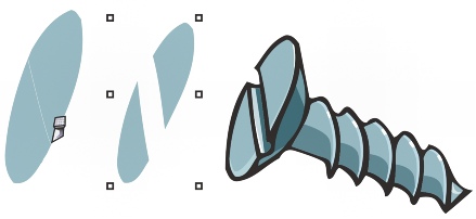 CorelDRAW shaping knife example dr Cropping, splitting, and erasing objects