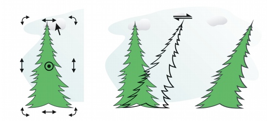 CorelDRAW shaping skew horiz Skewing and stretching objects