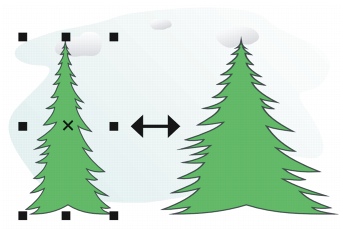 Skewing and stretching objects CorelDRAW shaping stretch horiz Skewing and stretching objects