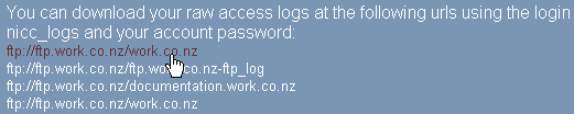 Cpanel downloadingftpaccesslogs Downloading FTP access logs