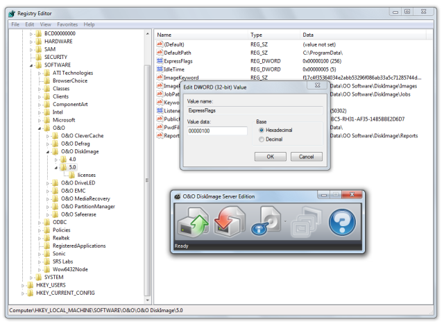 O&O DiskImage oodi5 registry 640x467 Explanation of the Registry entries