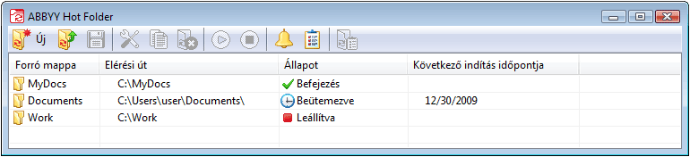 Főablak Finereader hfmainwindow Főablak