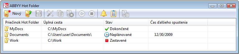 Hlavné okno Finereader hfmainwindow Hlavné okno