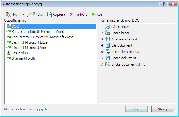 Automatisk projekthantering i ABBYY FineReader Finereader taskautomationmanager Automatisk projekthantering i ABBYY FineReader