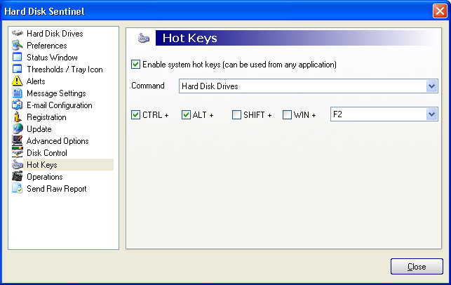 Hard Disc Sentinel img 26 c hot Hot keys