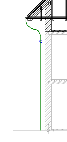 Home Designer image11 573 Contour / Path , Example for a Drainpipe