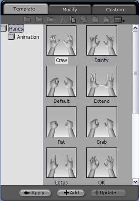 iClone gesture template Applying Hand Gesture Template