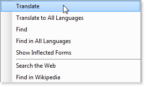 ABBYY Lingvo cardsadvices context menu Advice on using entry windows