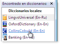 ABBYY Lingvo cardsadvices click dictionary Consejos sobre el uso de ventanas de entrada