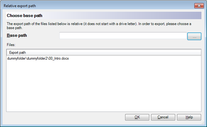 MemoQ exportpath relative Relative export path (dialog)