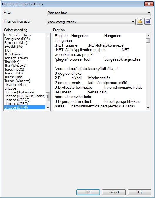 plain text document encoding