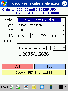 Metatrader Mobile close 1 order Positions Close