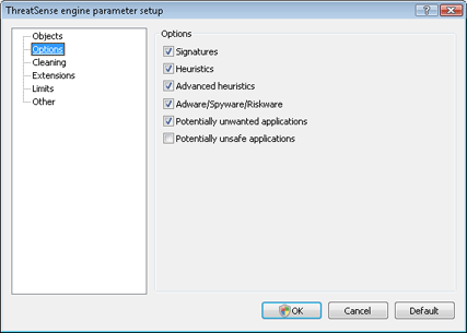 Nod32 ea config method Options