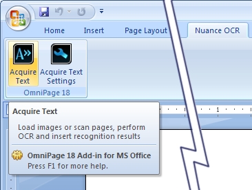 Omnipage eng word%202007%20vista Using Direct OCR