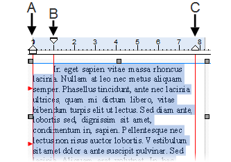 PagePlus rulers4 annotate Editing text on the page