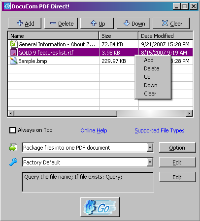 PDF Gold direct window PDF Direct!