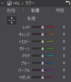 Photo Director hslsecti HSL/カラー