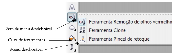 Photo Paint loc wksp paint tool flyout57 Caixa de ferramentas