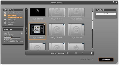 Pinnacle Studio image003 The Studio Import Wizard