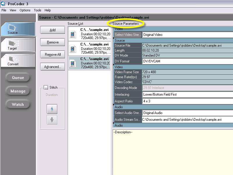 ProCoder 3 03000010 Adding Source Files