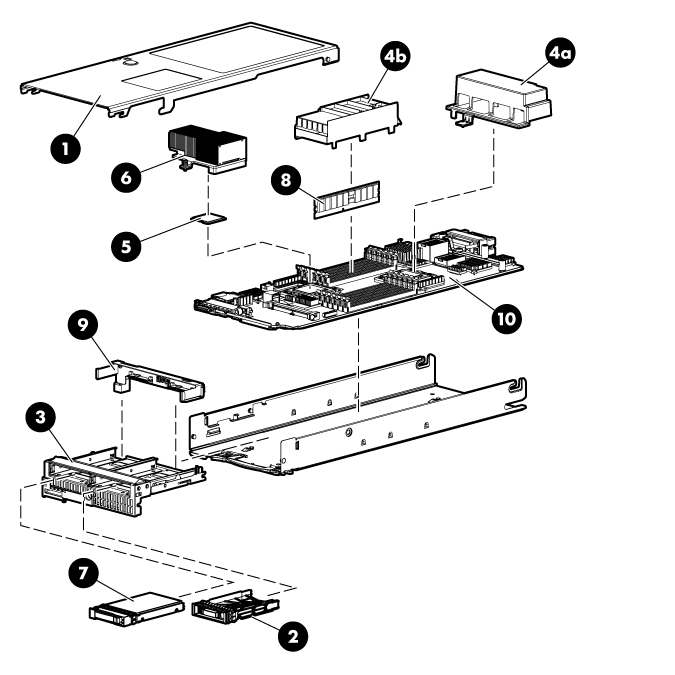 HP ProLiant WS460c G6 97499 Workstation blade components