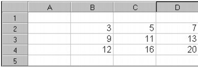 Wordperfect Quattro Pro arrayexample Reference: Working with formulas and functions