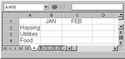 Wordperfect Quattro Pro nameselection Reference: Working with formulas and functions