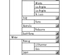 Wordperfect Quattro Pro olympic chart Expanding, filtering, and removing field elements in OLAP CrossTab reports