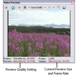 Vegas Pro previewsettings Video Preview