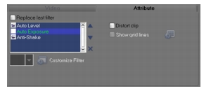 Corel Videostudio edit filter tab Enhancing clips