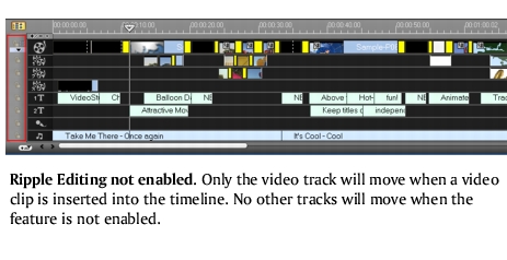 Corel Videostudio edit rippleediting1 Ripple Editing