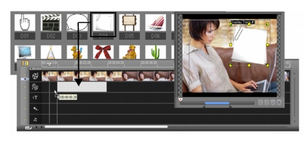 Corel Videostudio overlay drag and drop Adding clips to the Overlay Track