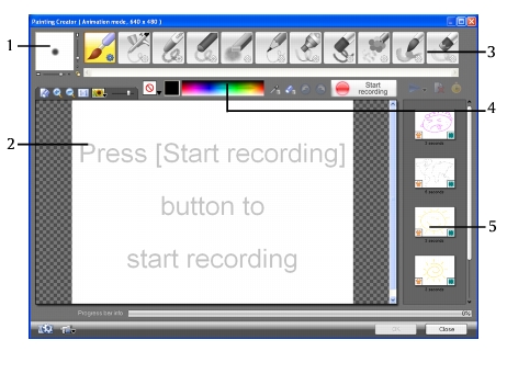 Corel Videostudio overlay paintingcreator ui Painting images and animations using Painting Creator