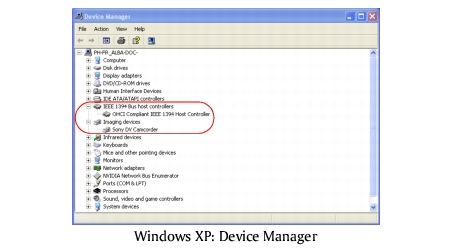 Corel Videostudio settingup devicemgr winxp Setting up your computer