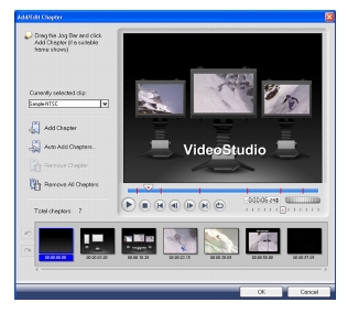 Corel Videostudio share add edit chapter Burning video discs