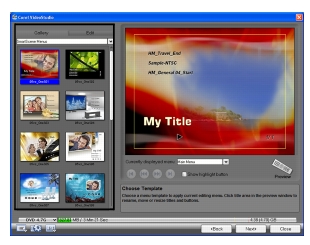 Corel Videostudio share gallery tab Burning video discs