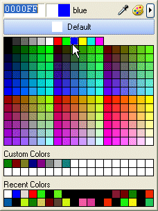 Namo Web Editor 4.format.select color Selecting colors