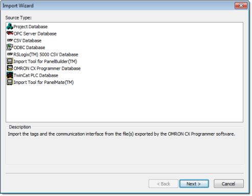 Web Studio Help dialog importwizard Using the Import Wizard